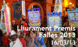 Acte de lliurament de Premis. Falles 2013.