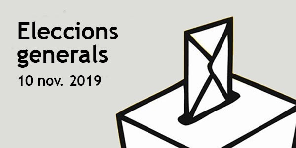 Meses electorals per a este diumenge 10 de novembre de 2019
