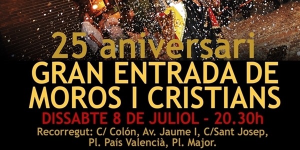 Este dissabte l'Entrada de Moros i Cristians de Picanya celebra el seu 25é aniversari